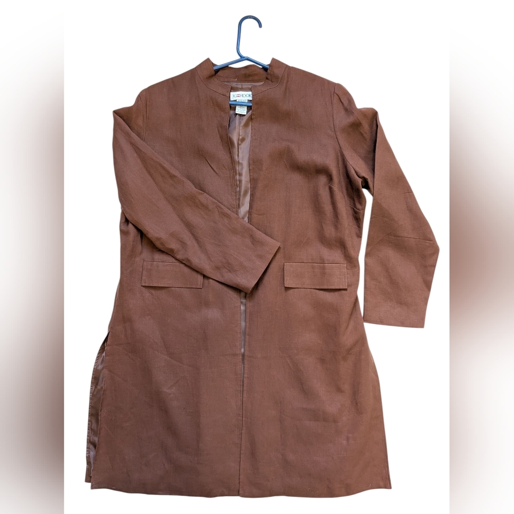 Duster Jacket 100% Linen by JG Hook Size 18W